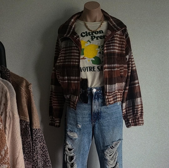 🚨ONLY A FEW SIZES LEFT// Brown multi jacket - Picture 5 of 6